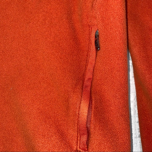 Patagonia Womens Orange Fleece with Side zipper pockets Full Zip Jacket Size S - Picture 3 of 8